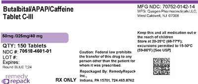 Mm2 (Butalbital Apap Caffeine 50mg  325mg 40mg 70518 4601 01)